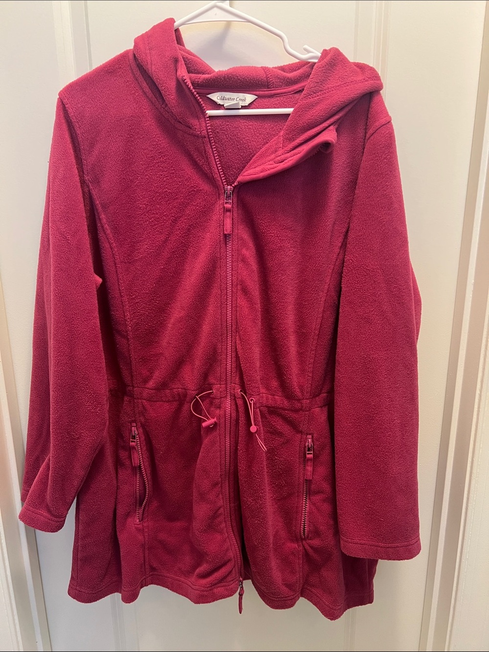 Women’s Coldwater Creek Raspberry Hooded Fleece Jacket